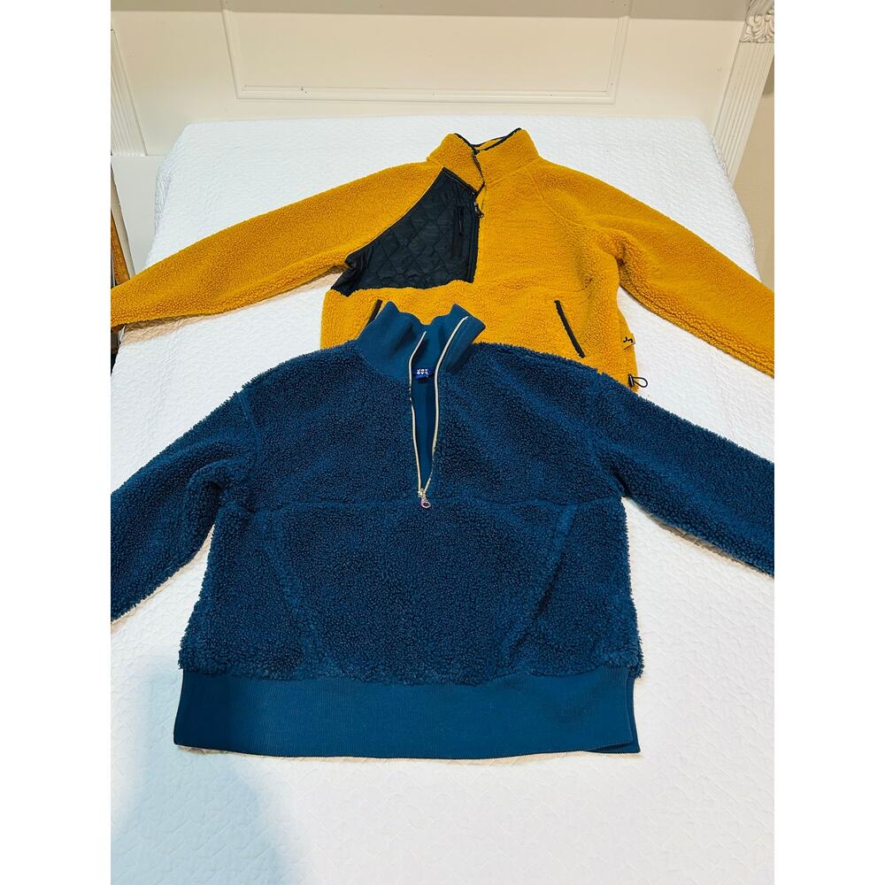 Set of 2 JOYLAB  FAUX FUR 1/2 ZIP UP PULLOVER JACKETS.  SIZE- MEDIUM